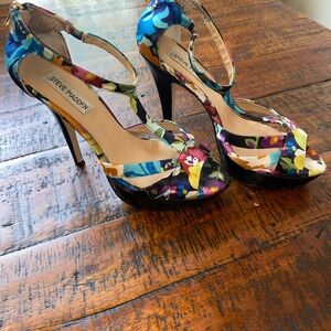 Steve Madden Multicolor Floral Heels